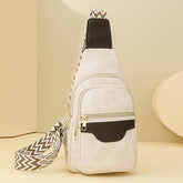 Sac de poitrine en cuir souple Sac à bandoulière rétro